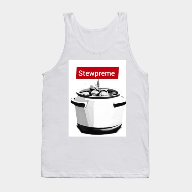 Stewpreme Stewpot T-shirt wht bg Tank Top by Au Fait Apparel 